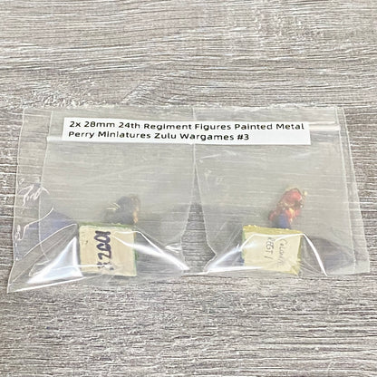 2x 28mm 24th Regiment Figures Painted Metal Perry Miniatures Zulu Wargames #3