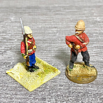 2x 28mm 24th Regiment Figures Painted Metal Perry Miniatures Zulu Wargames #5