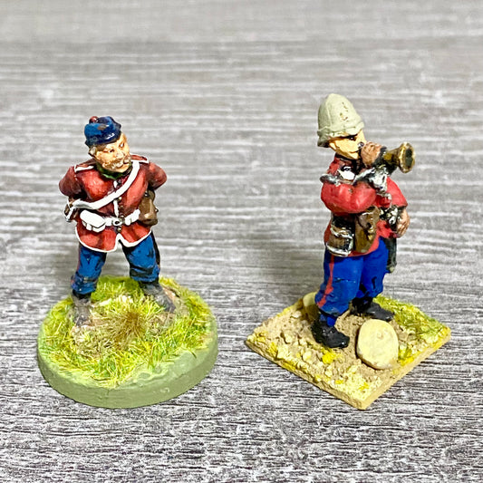 2x 28mm 24th Regiment Figures Painted Metal Perry Miniatures Zulu Wargames #6