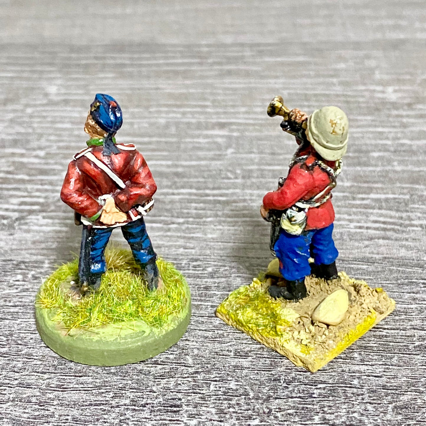 2x 28mm 24th Regiment Figures Painted Metal Perry Miniatures Zulu Wargames #6