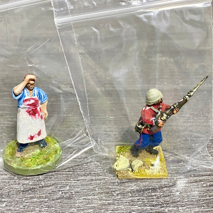 2x 28mm 24th Regiment Figures Painted Metal Perry Miniatures Zulu Wargames #7