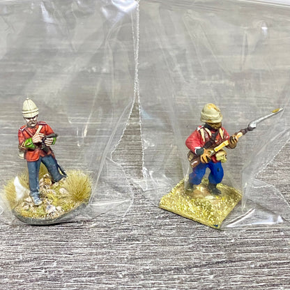 2x 28mm 24th Regiment Figures Painted Metal Perry Miniatures Zulu Wargames #8