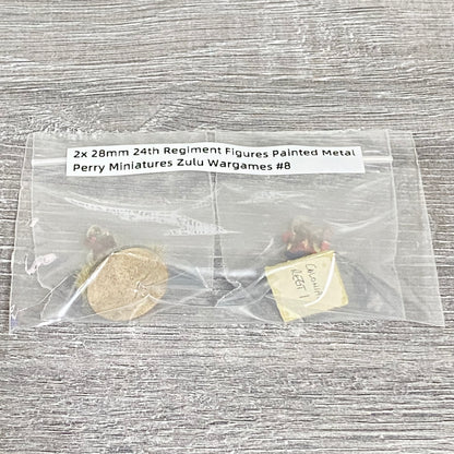 2x 28mm 24th Regiment Figures Painted Metal Perry Miniatures Zulu Wargames #8