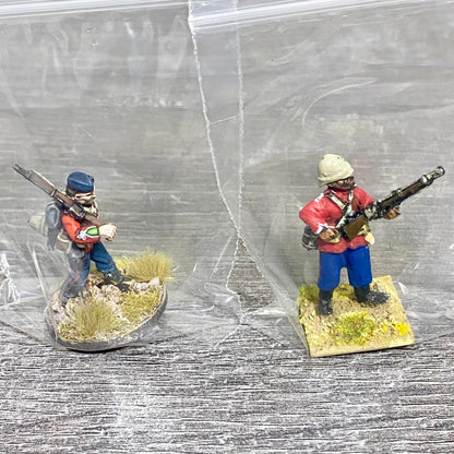 2x 28mm 24th Regiment Figures Painted Metal Perry Miniatures Zulu Wargames #10