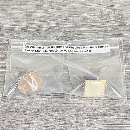 2x 28mm 24th Regiment Figures Painted Metal Perry Miniatures Zulu Wargames #10