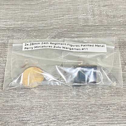 2x 28mm 24th Regiment Figures Painted Metal Perry Miniatures Zulu Wargames #11