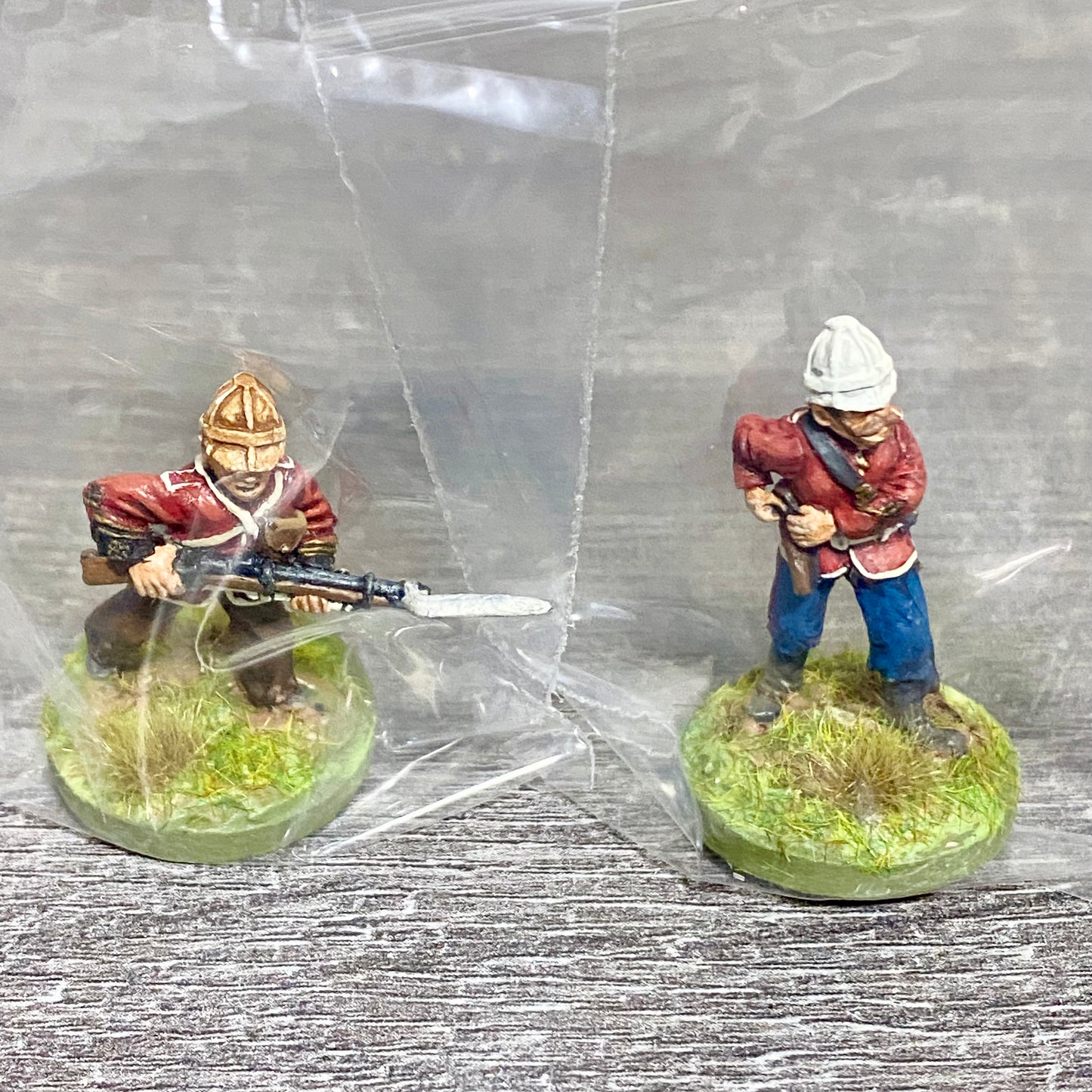 2x 28mm 24th Regiment Figures Painted Metal Perry Miniatures Zulu Wargames #12