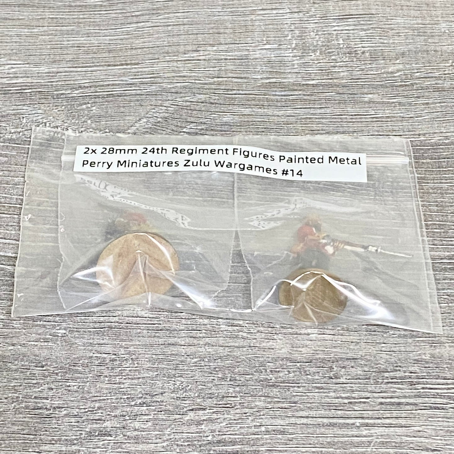 2x 28mm 24th Regiment Figures Painted Metal Perry Miniatures Zulu Wargames #14
