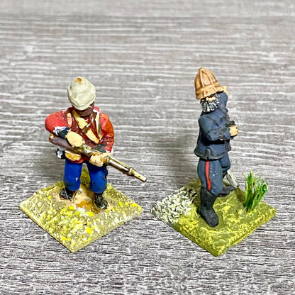 2x 28mm 24th Regiment Figures Painted Metal Perry Miniatures Zulu Wargames #15