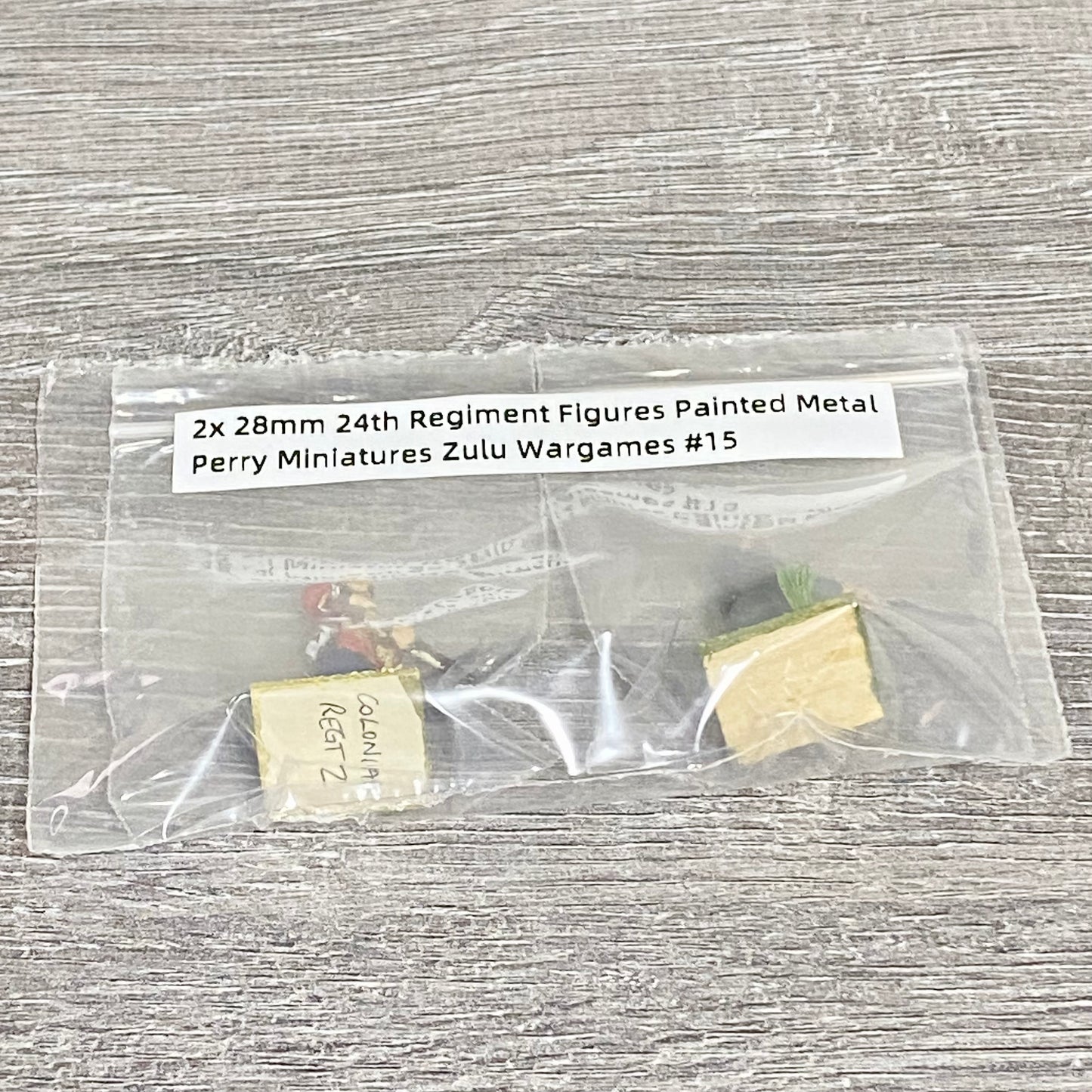 2x 28mm 24th Regiment Figures Painted Metal Perry Miniatures Zulu Wargames #15