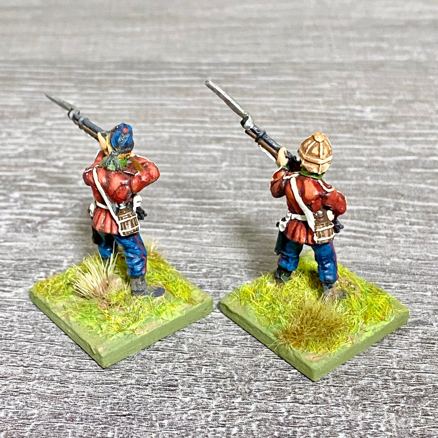 2x 28mm 24th Regiment Figures Painted Metal Perry Miniatures Zulu Wargames #18