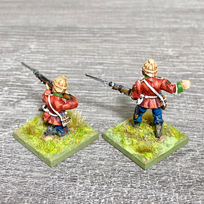 2x 28mm 24th Regiment Figures Painted Metal Perry Miniatures Zulu Wargames #19