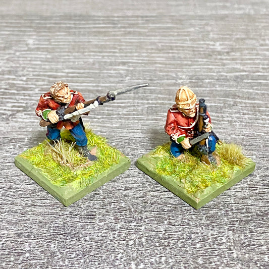 2x 28mm 24th Regiment Figures Painted Metal Perry Miniatures Zulu Wargames #20