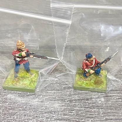2x 28mm 24th Regiment Figures Painted Metal Perry Miniatures Zulu Wargames #22