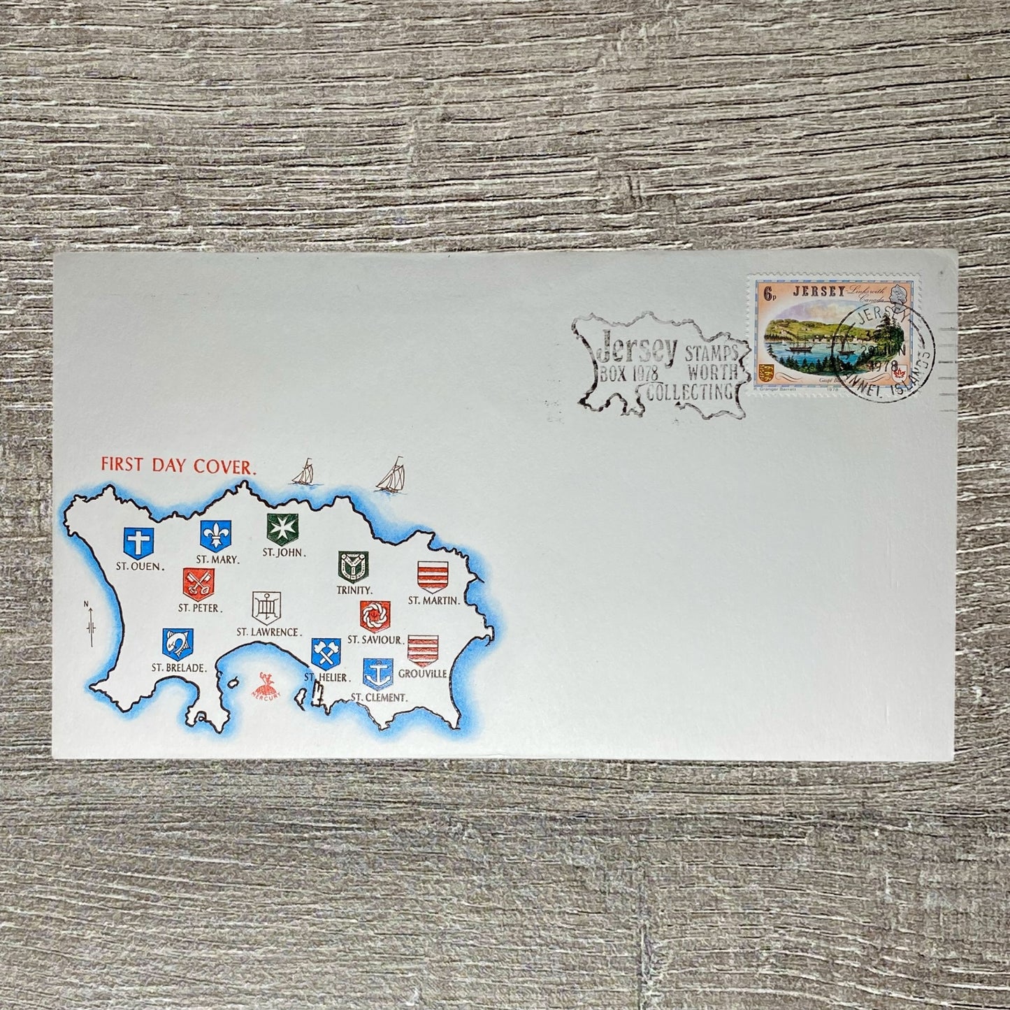 Jersey First Day Cover 29th June 1978 Channel Islands Postmarked 6p Gaspé Basin