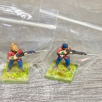 2x 28mm 24th Regiment Figures Painted Metal Perry Miniatures Zulu Wargames #23