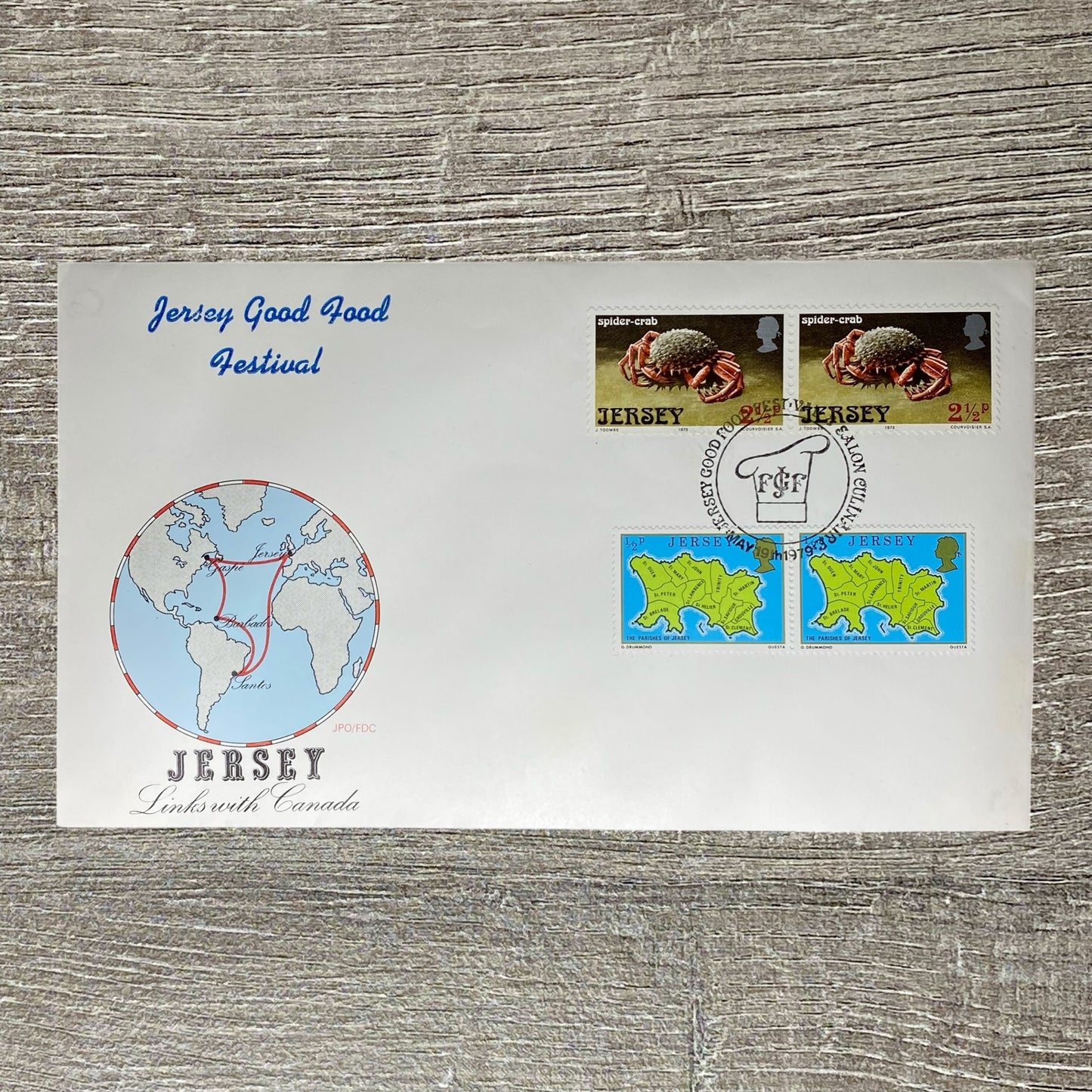 Jersey Good Food Festival First Day Cover May 1979 Spider Crap 2x 2 1/2p & 1/2p