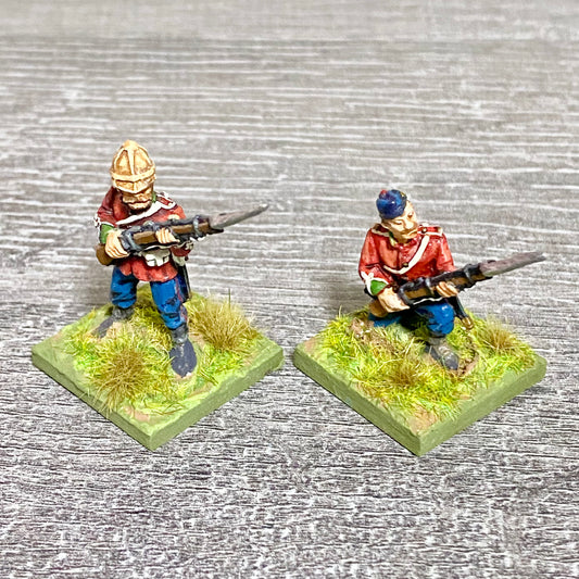 2x 28mm 24th Regiment Figures Painted Metal Perry Miniatures Zulu Wargames #24