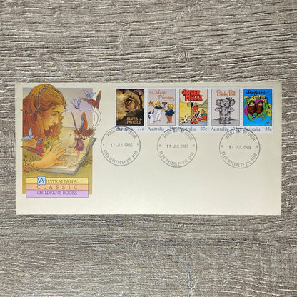 Australia Classic Children’s Books First Day Cover 17th Jul 1985 Strip 5 Stamps