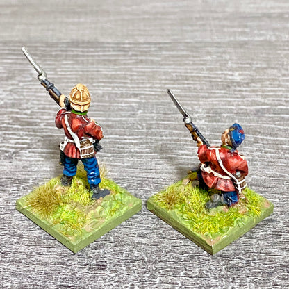 2x 28mm 24th Regiment Figures Painted Metal Perry Miniatures Zulu Wargames #24