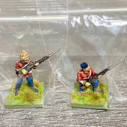2x 28mm 24th Regiment Figures Painted Metal Perry Miniatures Zulu Wargames #24