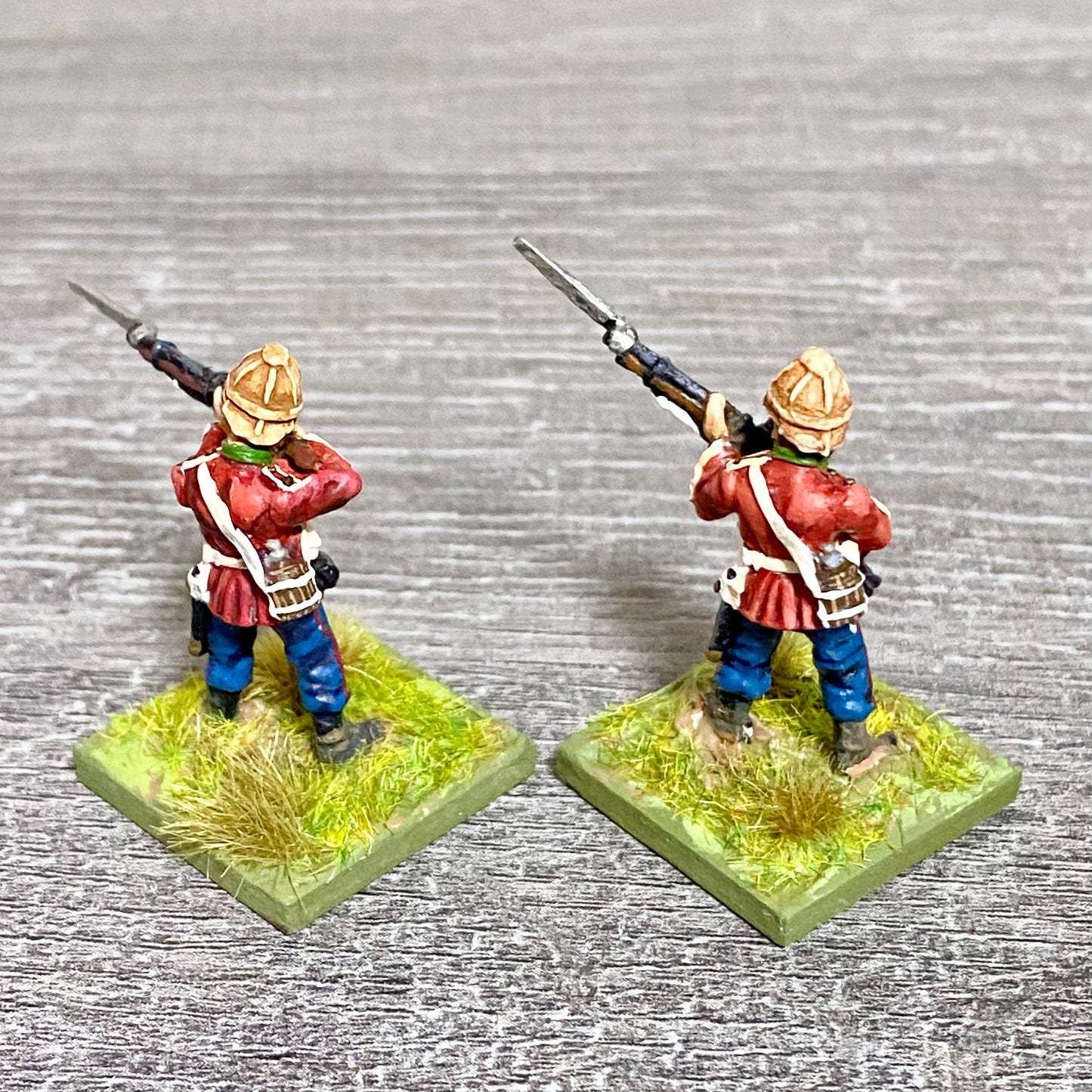 2x 28mm 24th Regiment Figures Painted Metal Perry Miniatures Zulu Wargames #25