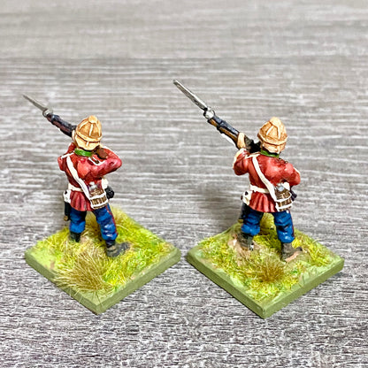 2x 28mm 24th Regiment Figures Painted Metal Perry Miniatures Zulu Wargames #25