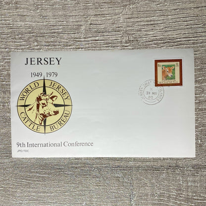 Jersey First Day Cover March 1980 World Jersey Cattle Bureau Postmarked 6p Cow