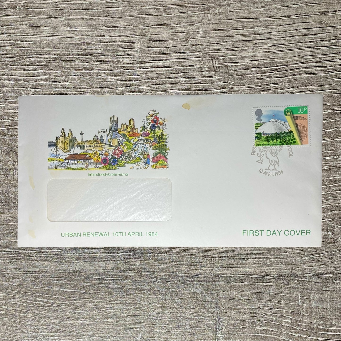 GB FDC 1984 International Garden Festival Postmarked Urban Renewal Liverpool 16p