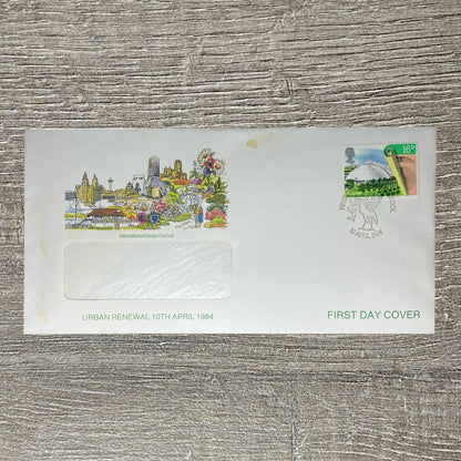 GB FDC 1984 International Garden Festival Postmarked Urban Renewal Liverpool 16p