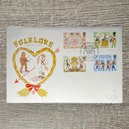 GB FDC Feb 1981 British Folklore Signed By Designer Stuart 14p 18p 22p 25p Rare