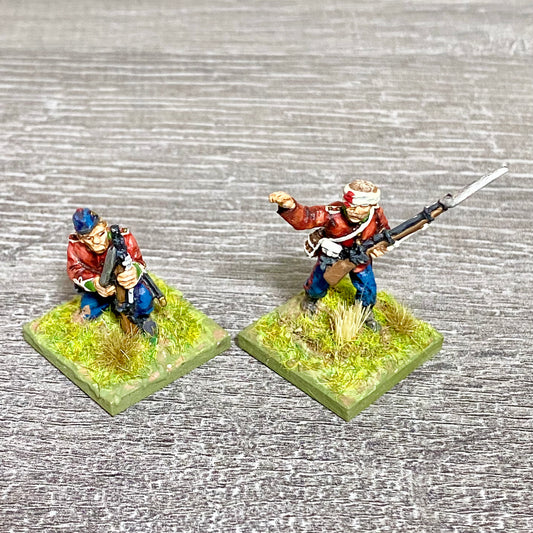 2x 28mm 24th Regiment Figures Painted Metal Perry Miniatures Zulu Wargames #27