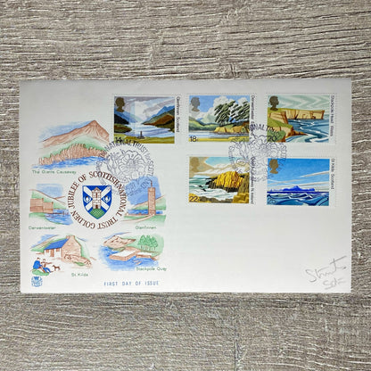 GB FDC 1981 Golden Jubilee National Trust Scotland Signed Designer Stuart Rare