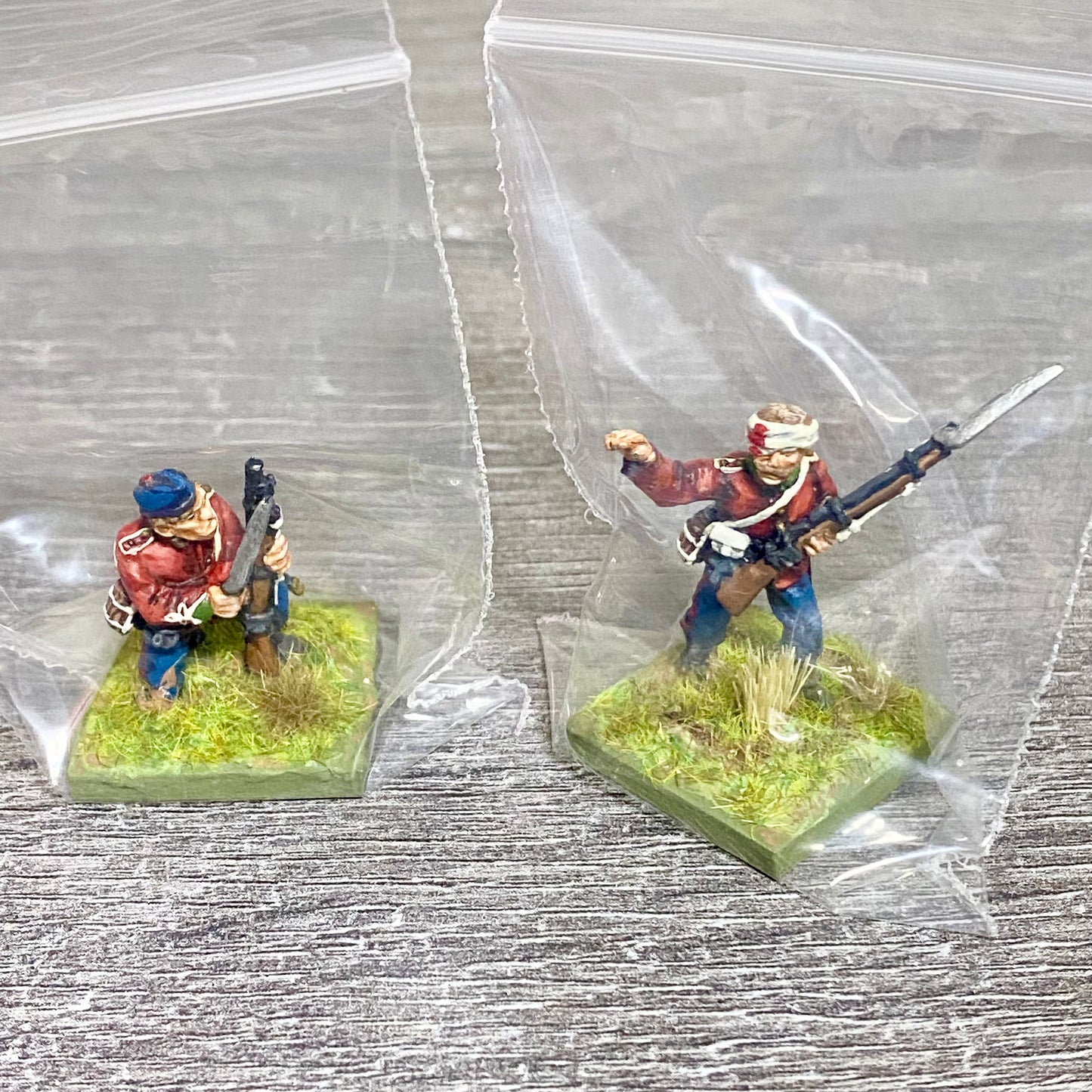 2x 28mm 24th Regiment Figures Painted Metal Perry Miniatures Zulu Wargames #27