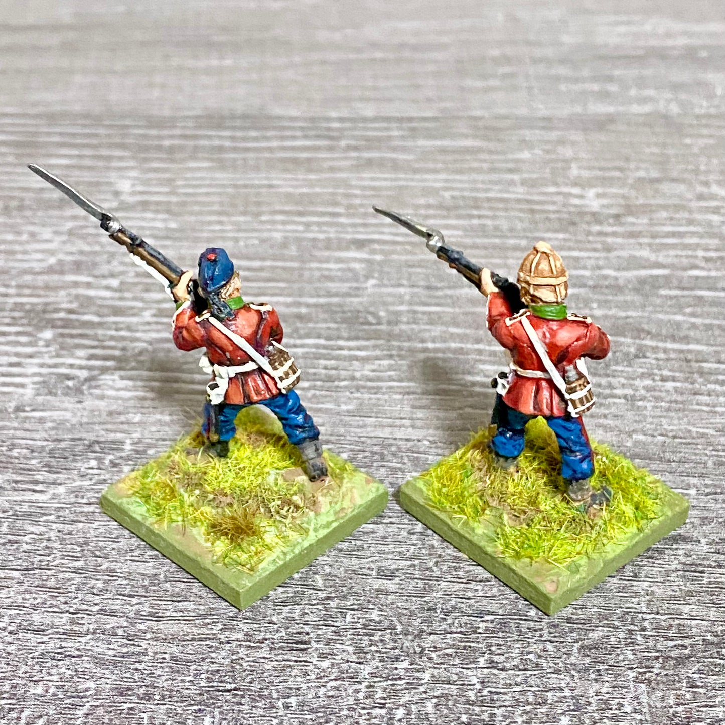 2x 28mm 24th Regiment Figures Painted Metal Perry Miniatures Zulu Wargames #28