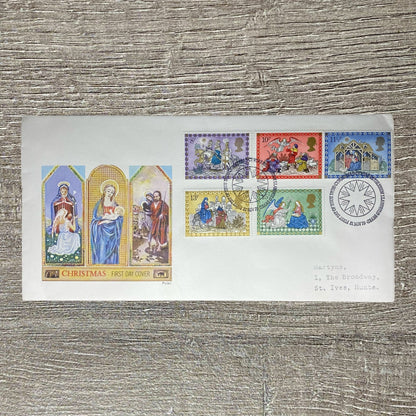 GB FDC Nov 1979 Philart Christmas Nativity Llandeilo Postmark Full Set 5 Stamps