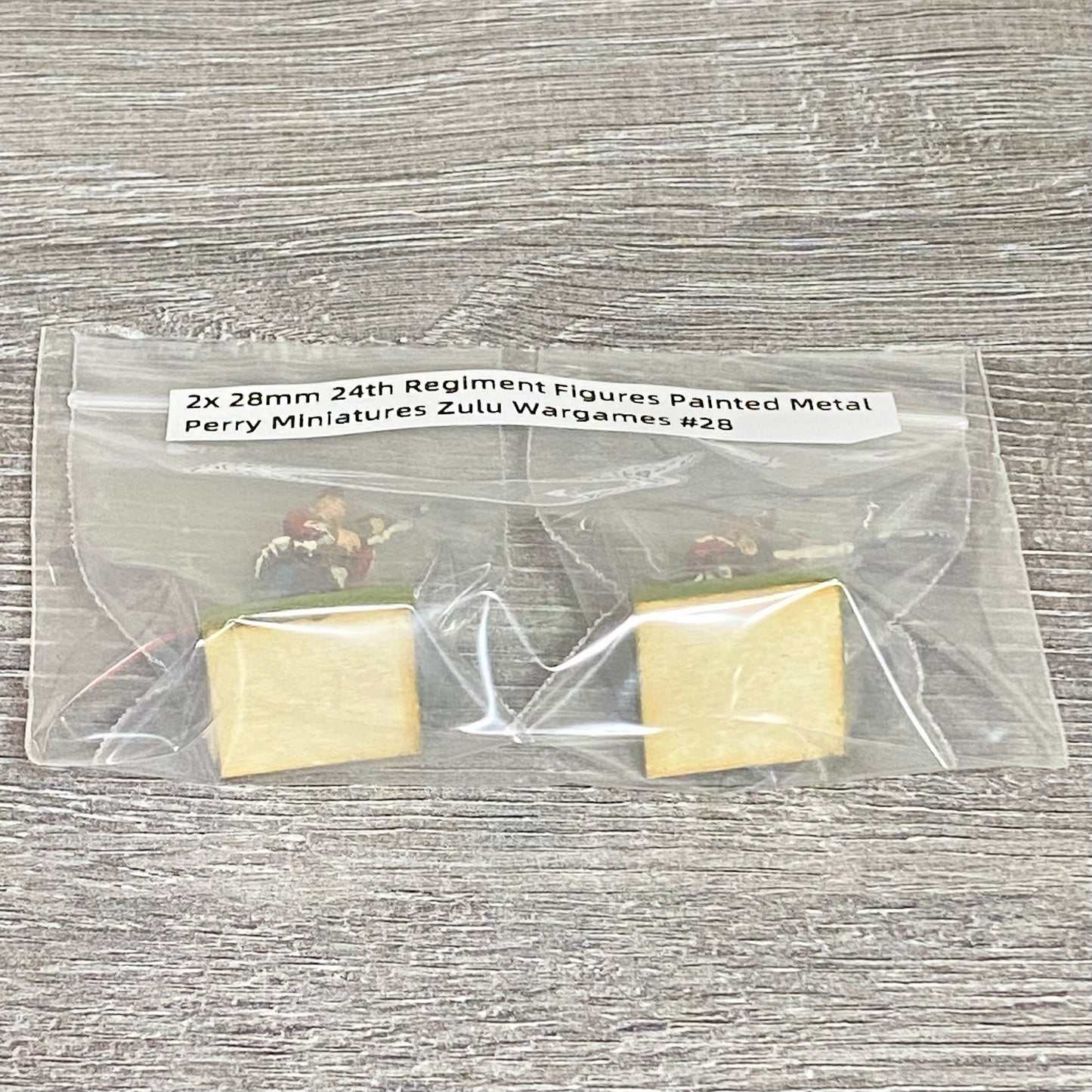 2x 28mm 24th Regiment Figures Painted Metal Perry Miniatures Zulu Wargames #28