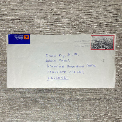 South Africa To England Cover Airmail 15c Ulundi Pretoria Biographical Cambridge