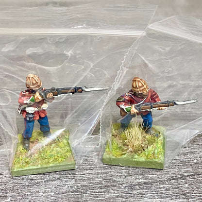 2x 28mm 24th Regiment Figures Painted Metal Perry Miniatures Zulu Wargames #29