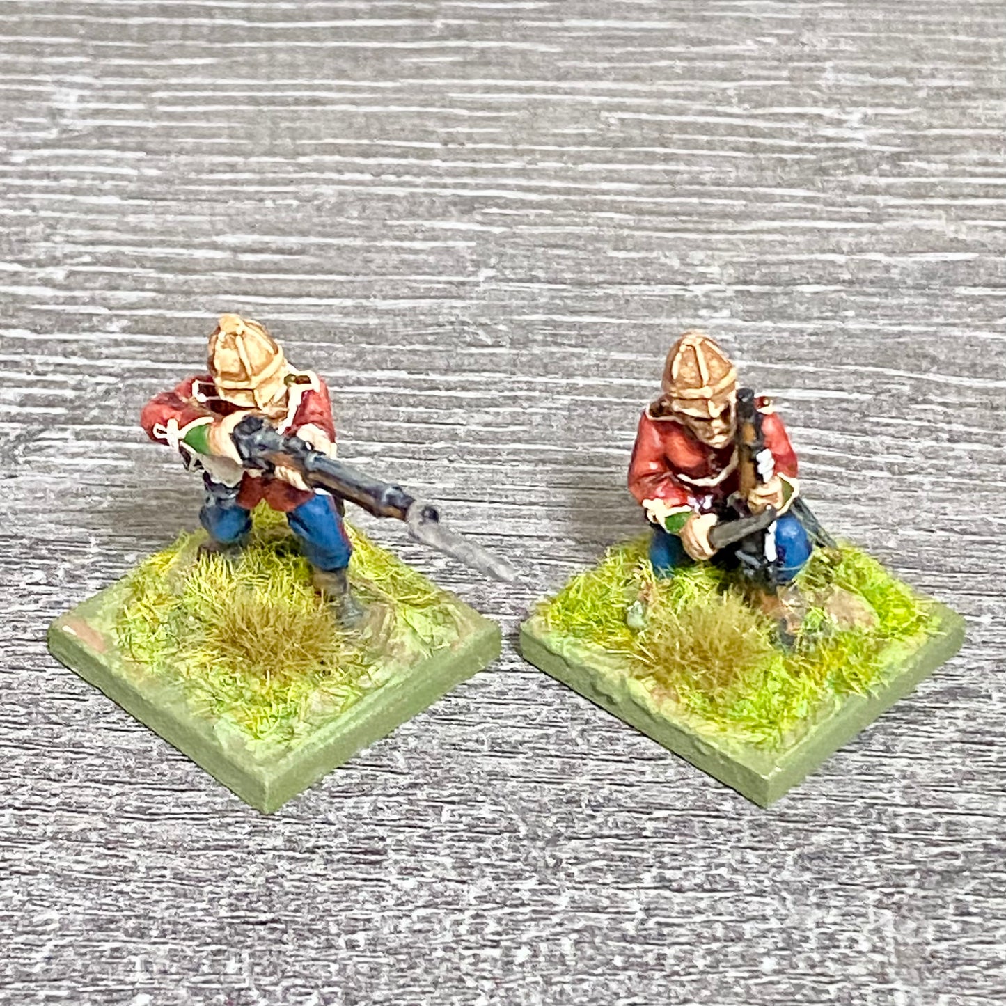 2x 28mm 24th Regiment Figures Painted Metal Perry Miniatures Zulu Wargames #31