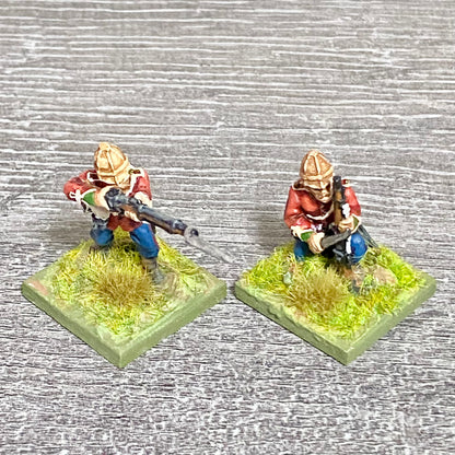 2x 28mm 24th Regiment Figures Painted Metal Perry Miniatures Zulu Wargames #31