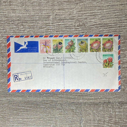 1978 Air Mail Par Avion Cover South Africa To Cambridge RSA 1c 2c 3c 4c 5c 25c