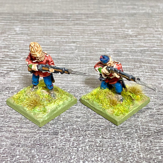 2x 28mm 24th Regiment Figures Painted Metal Perry Miniatures Zulu Wargames #32