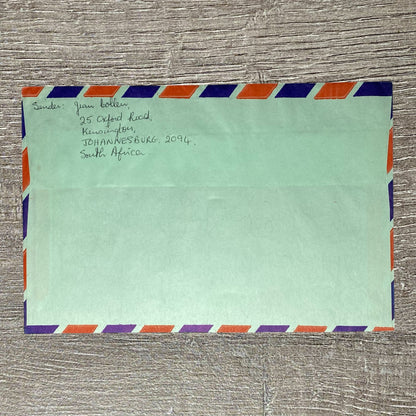 1979 Air Mail Par Avion Cover South Africa Cambridge Who’s Who Music RSA 1c 4c
