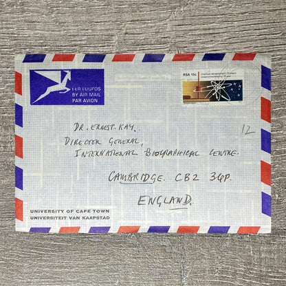 1977 Air Mail Par Avion South Africa England Cape Town Uranium 25 Years RSA 15c