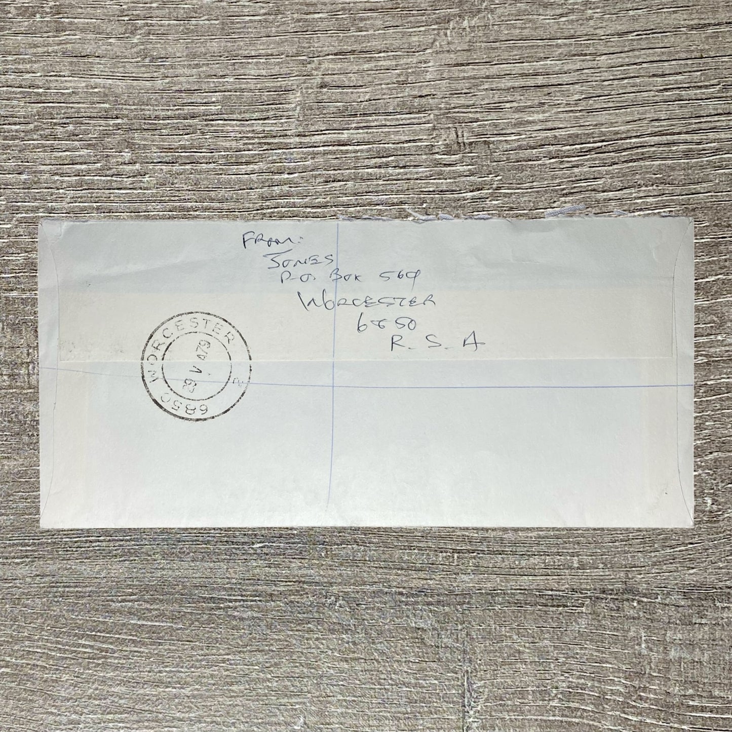 Vintage Postal Cover 1979 Air Mail Worcester No 656 South Africa England RSA 30c