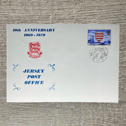 Jersey Post Office FDC 1979 10th Anniversary 6p Special Commemorative Cancel