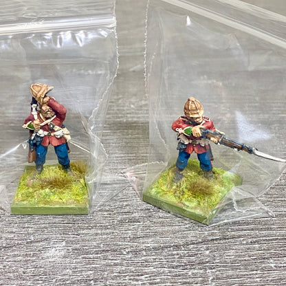 2x 28mm 24th Regiment Figures Painted Metal Perry Miniatures Zulu Wargames #34