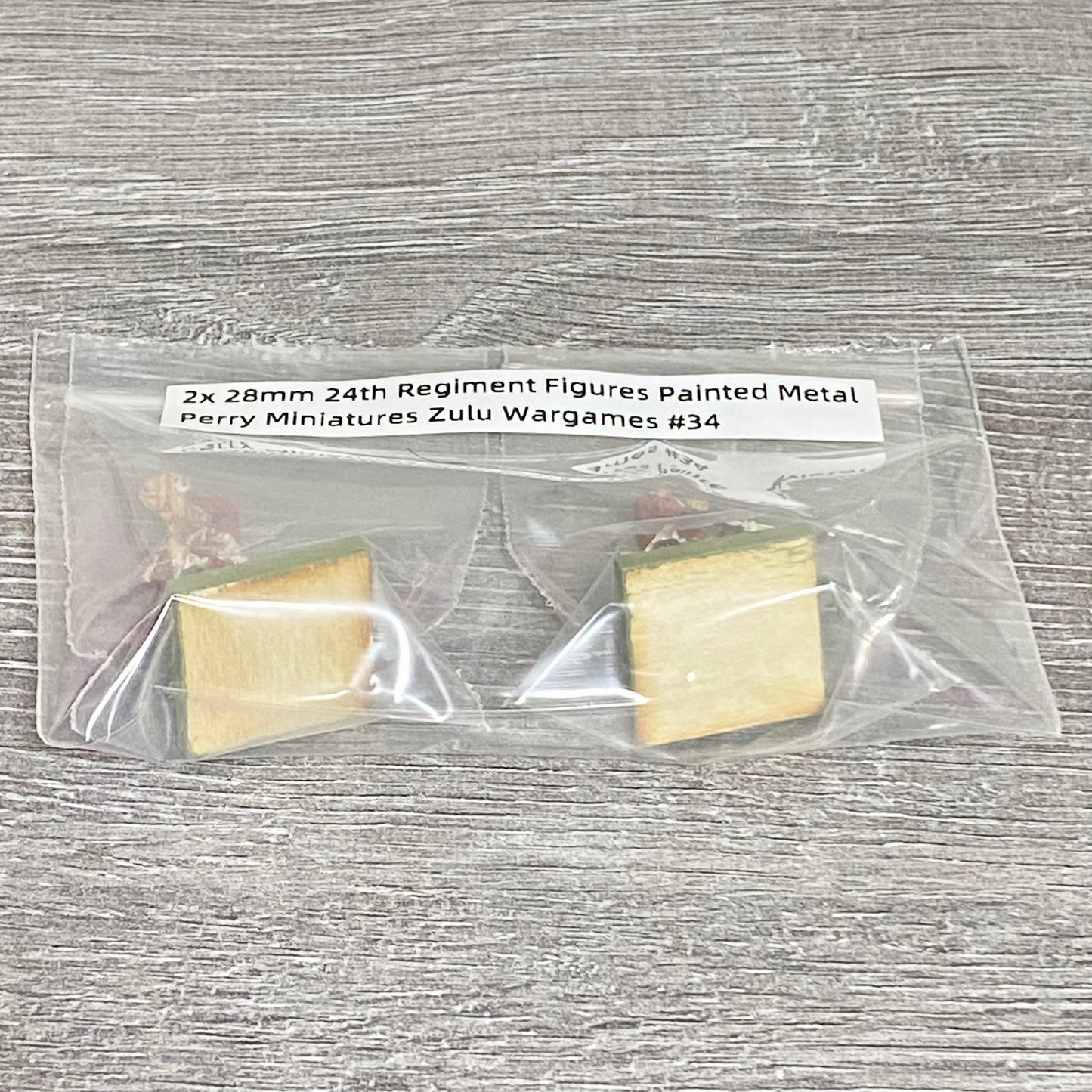 2x 28mm 24th Regiment Figures Painted Metal Perry Miniatures Zulu Wargames #34