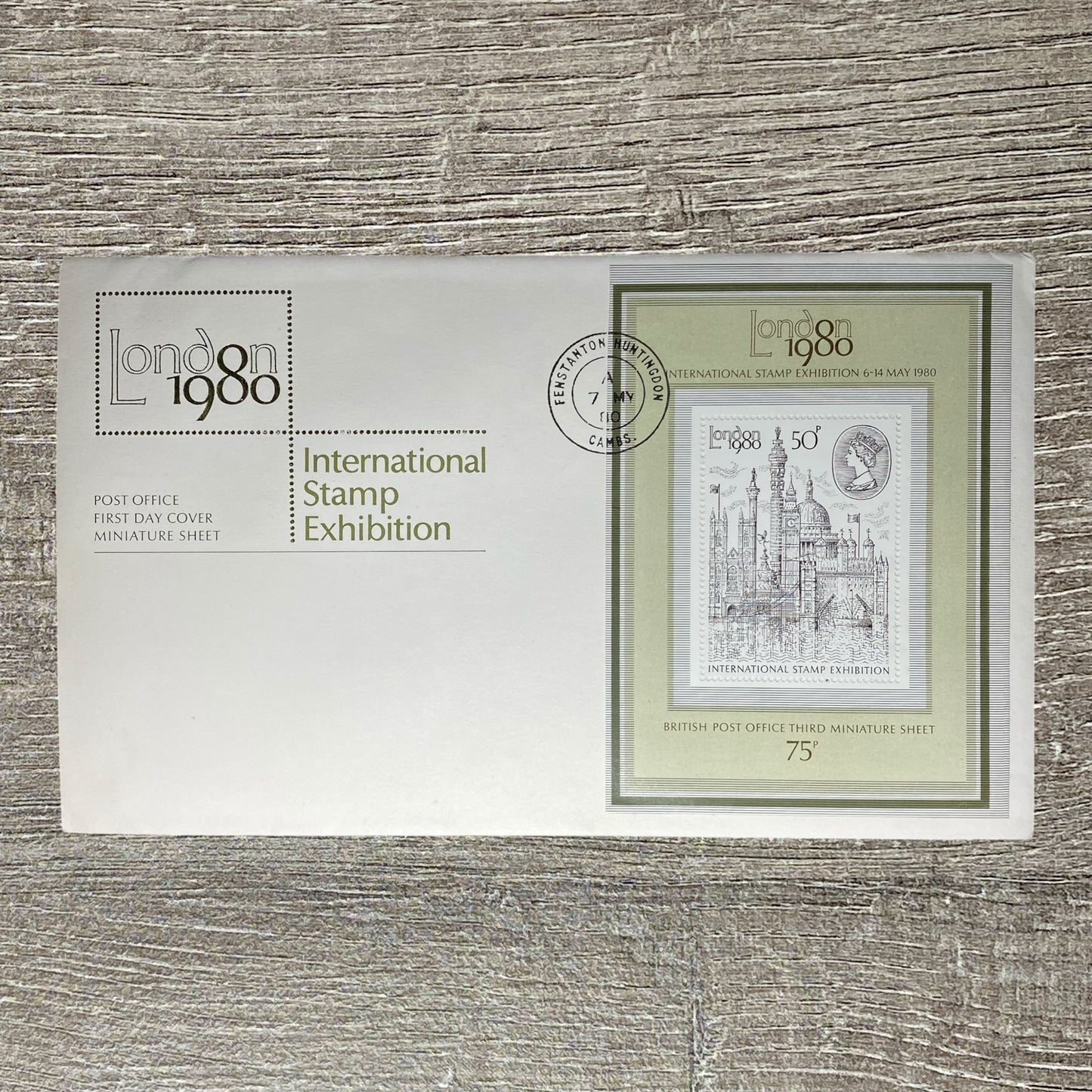 GB FDC 50p Miniature Sheet London 1980 International Stamp Exhibition SG MS1119